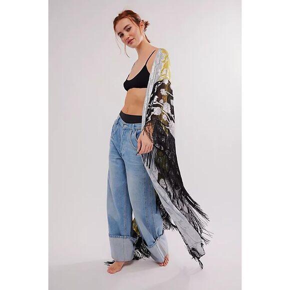 New Free People Florence Kimono one size - Picture 2 of 8